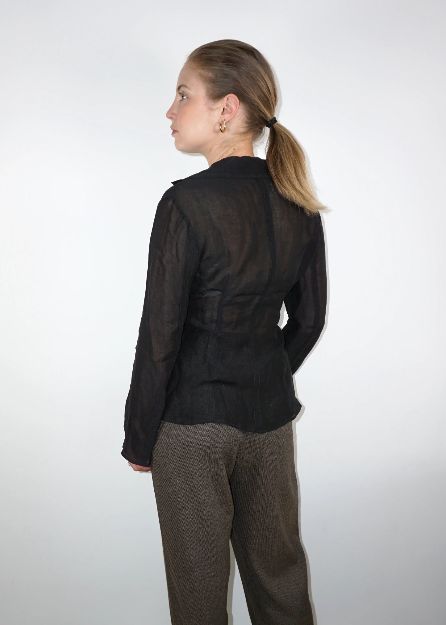 Fitted Sheer Blouse