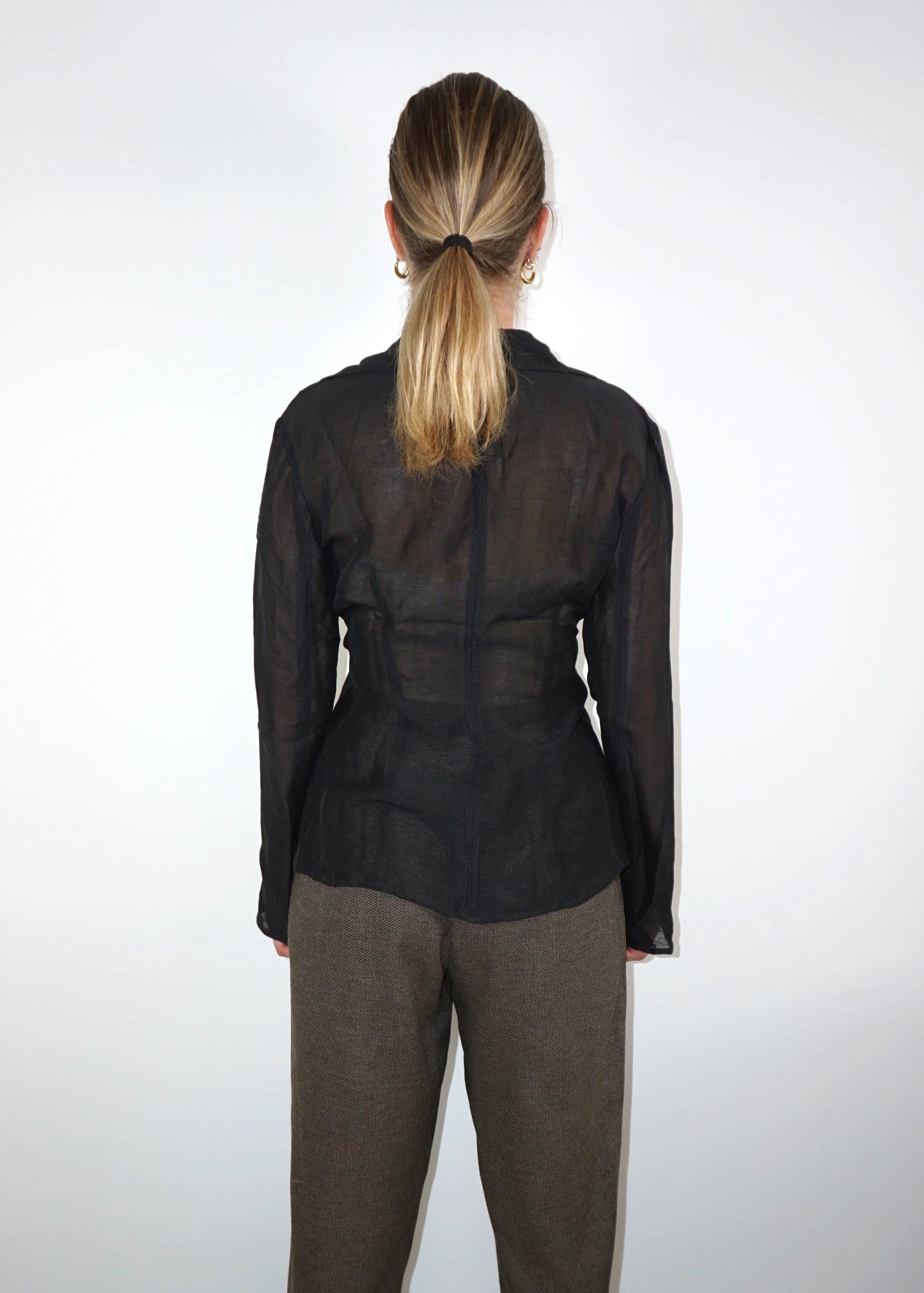 Fitted Sheer Blouse