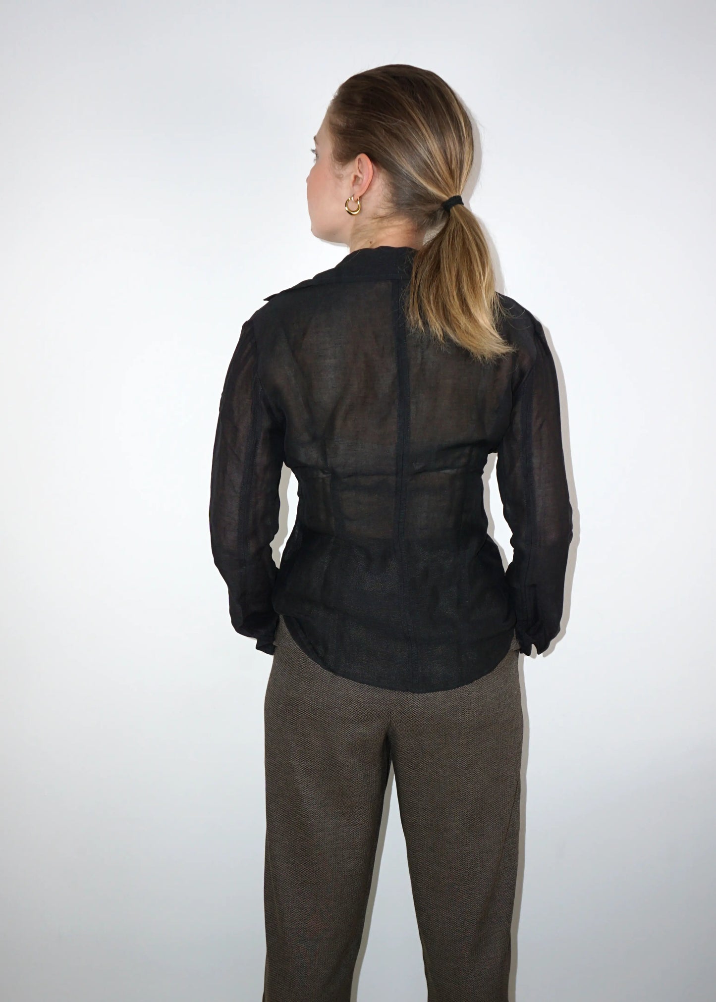 Fitted Sheer Blouse