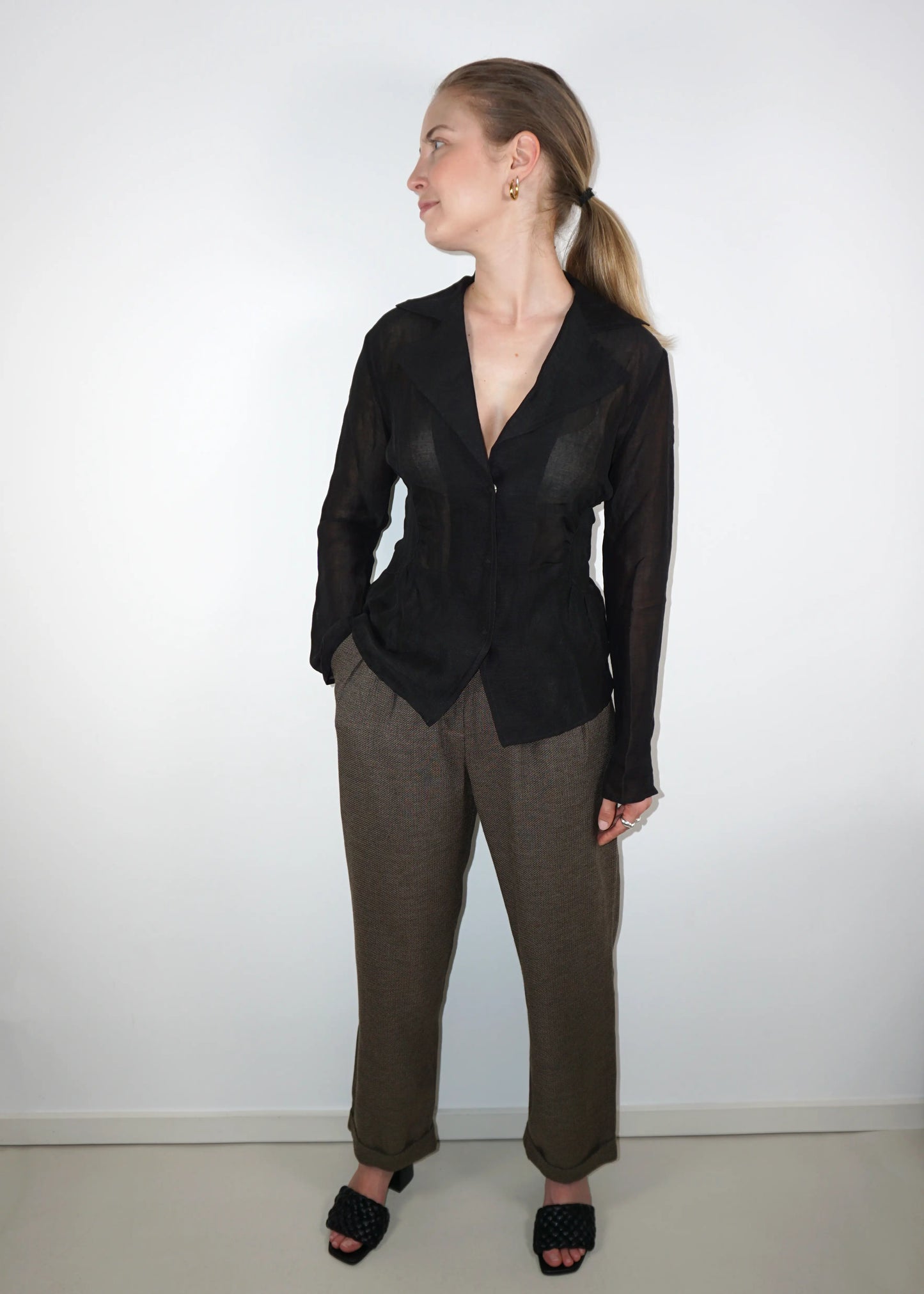 Fitted Sheer Blouse