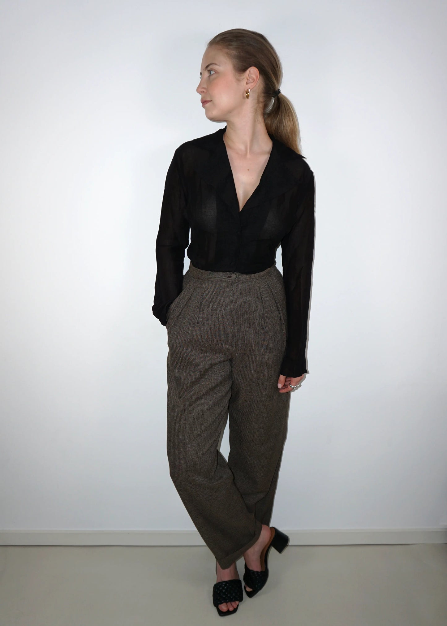 Vintage High-Waisted Trousers
