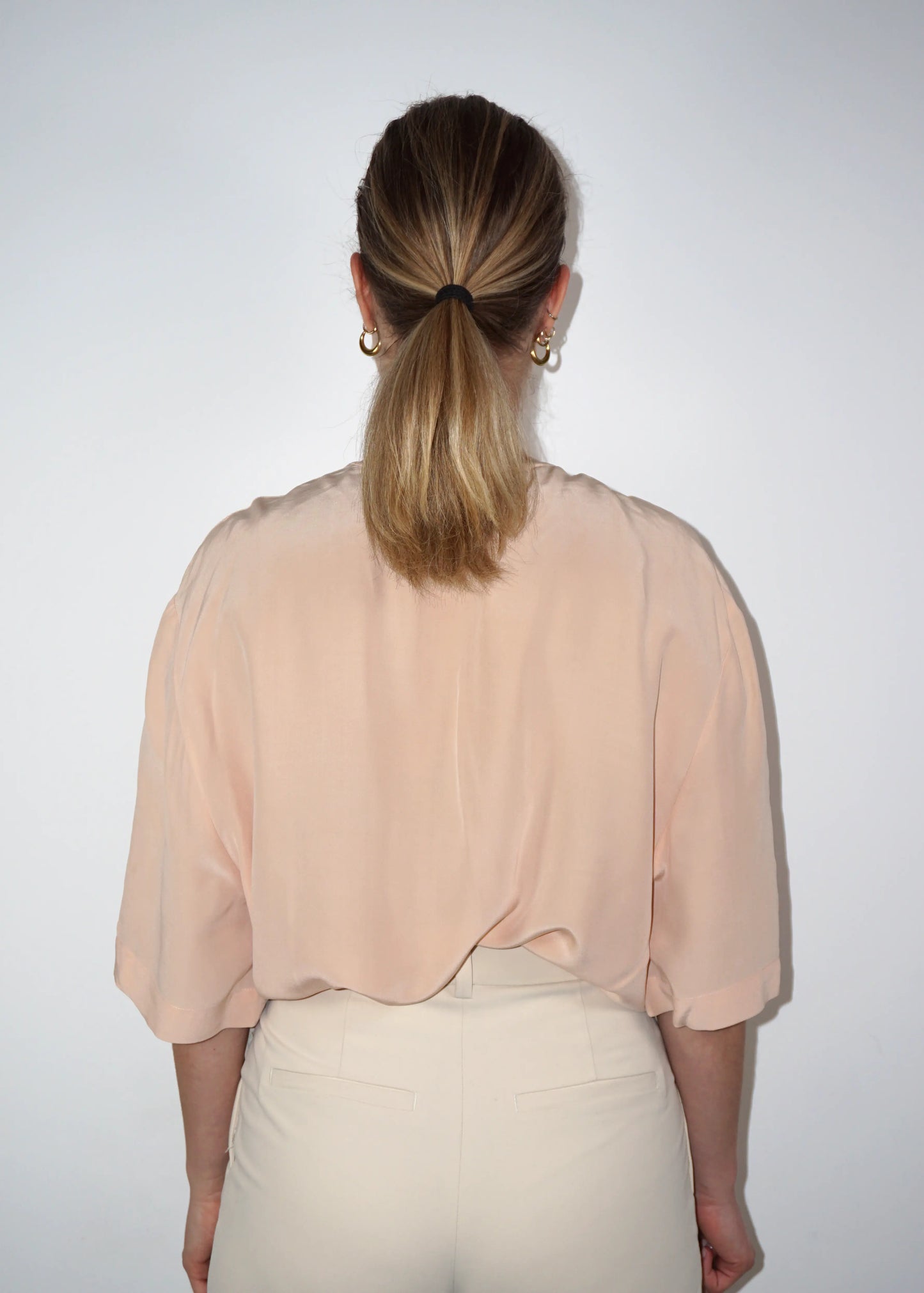 Minimalist Vintage Silk Blouse Cerruti 1881