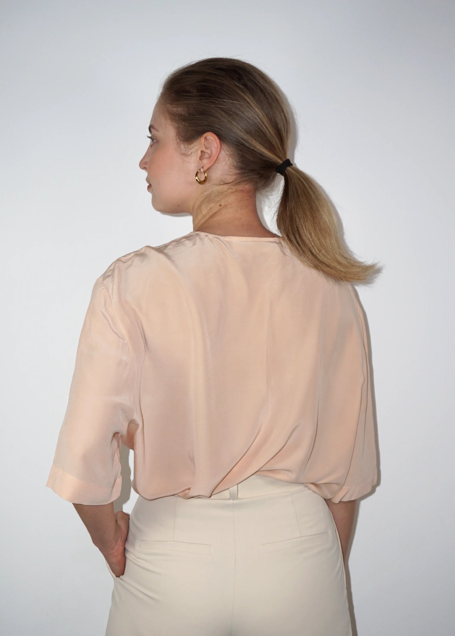 Minimalist Vintage Silk Blouse Cerruti 1881