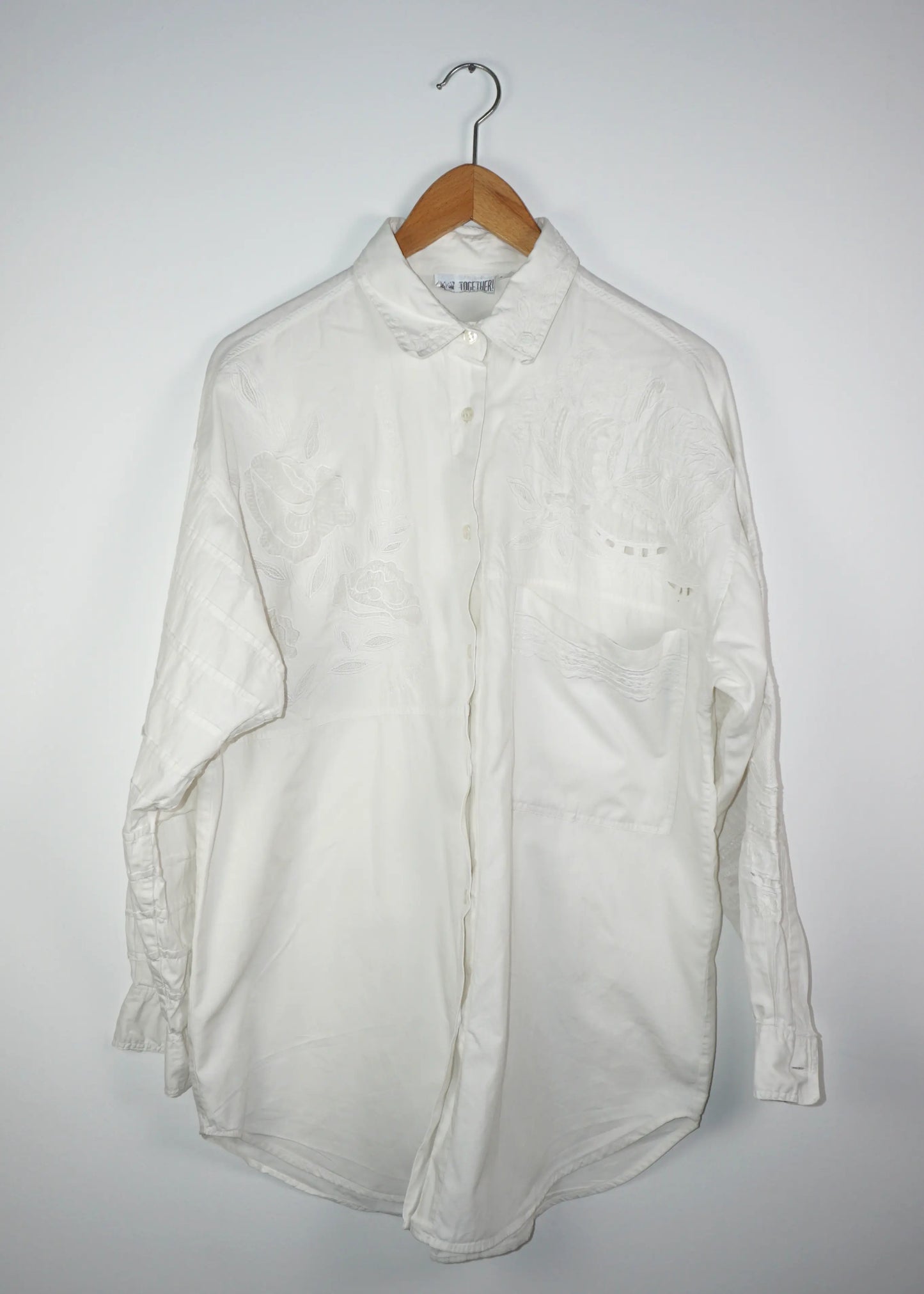 Vintage Embroidered Cotton Blouse