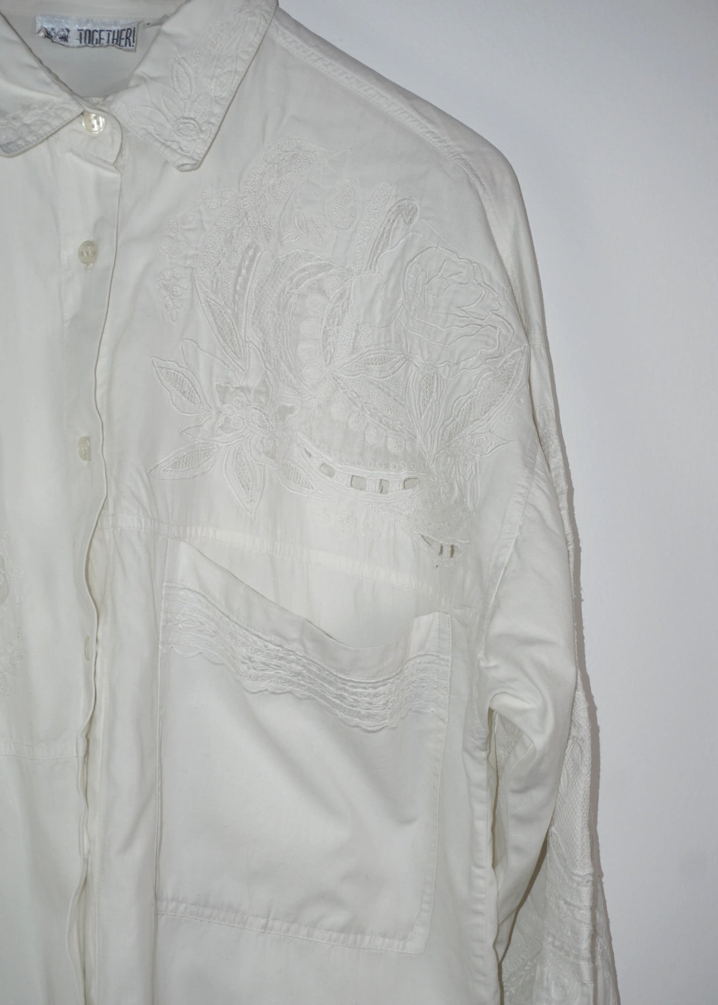 Vintage Embroidered Cotton Blouse