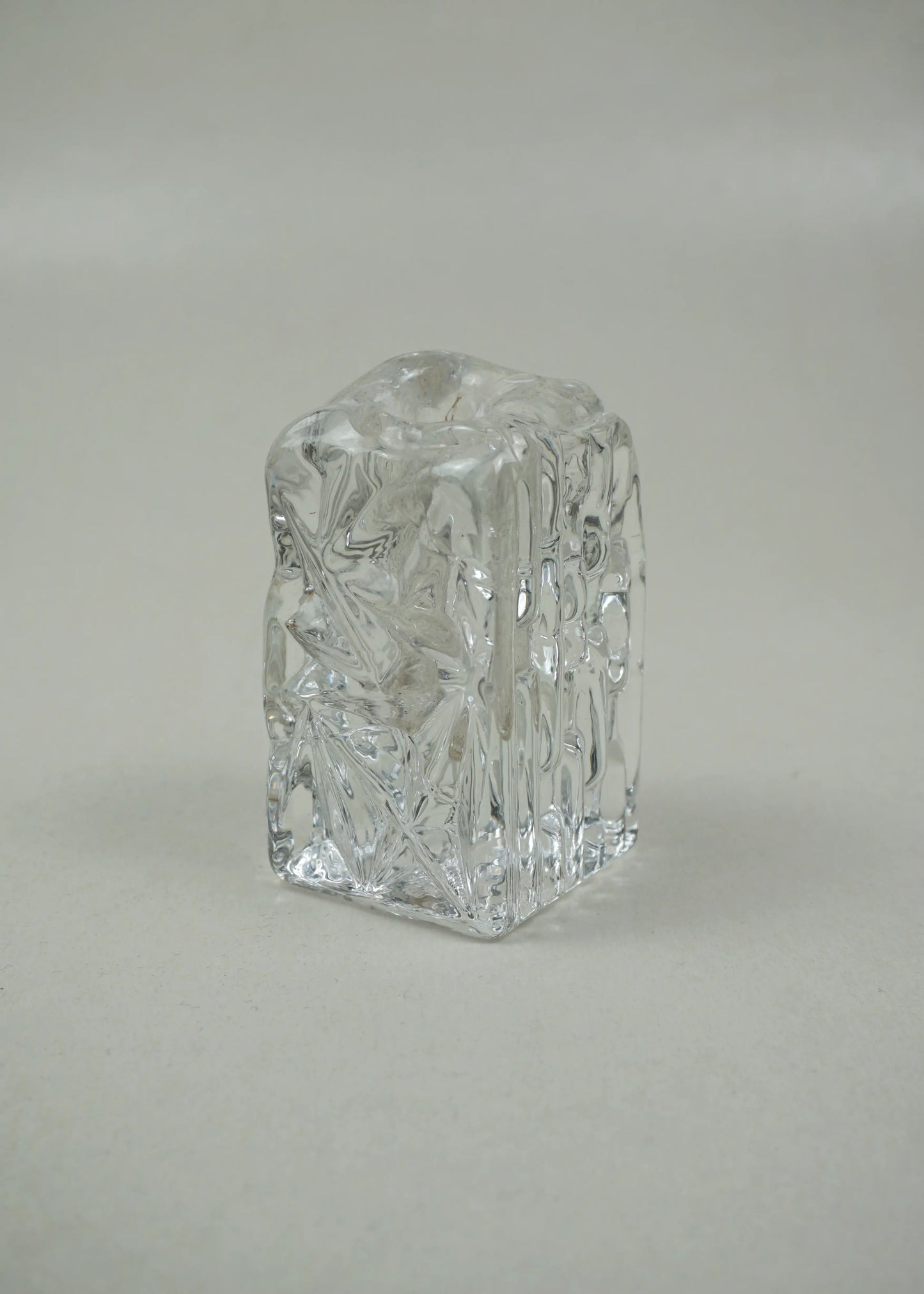 Textured Glass Candle Holder