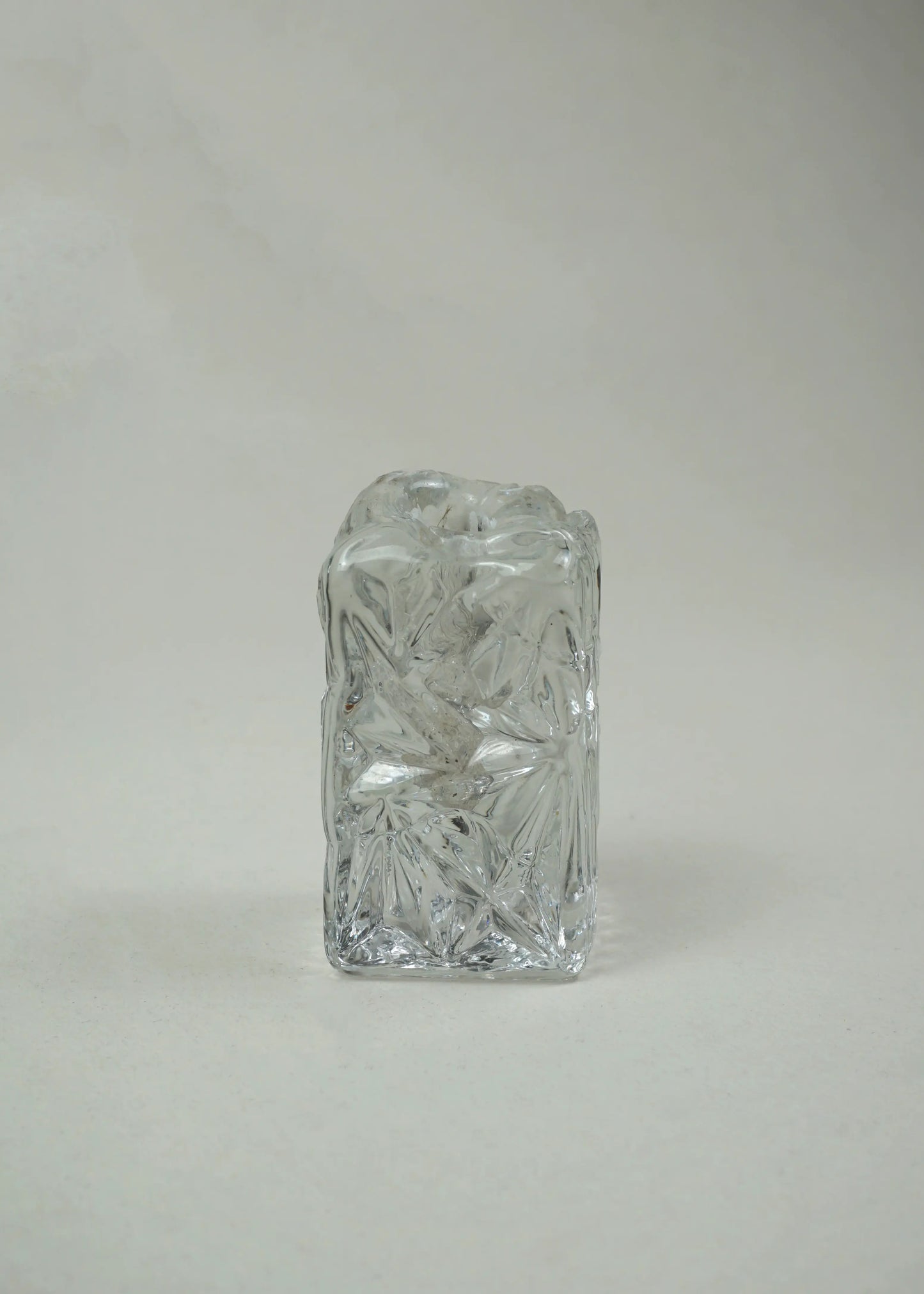 Textured Glass Candle Holder