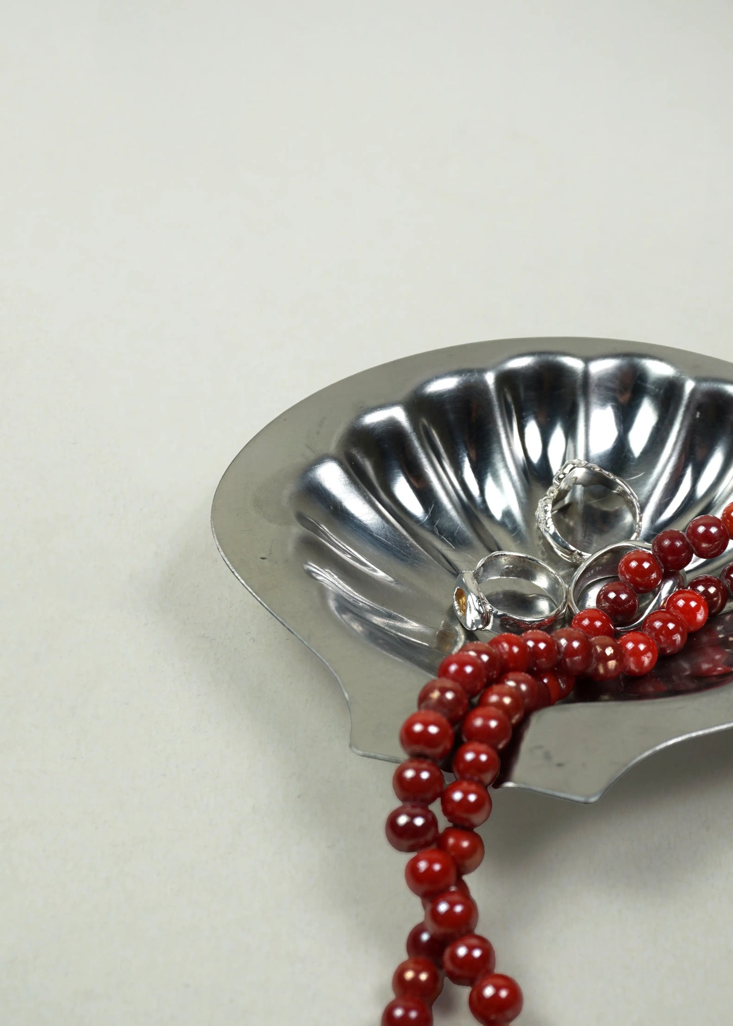 Vintage Shell-Shaped Metal Bowl
