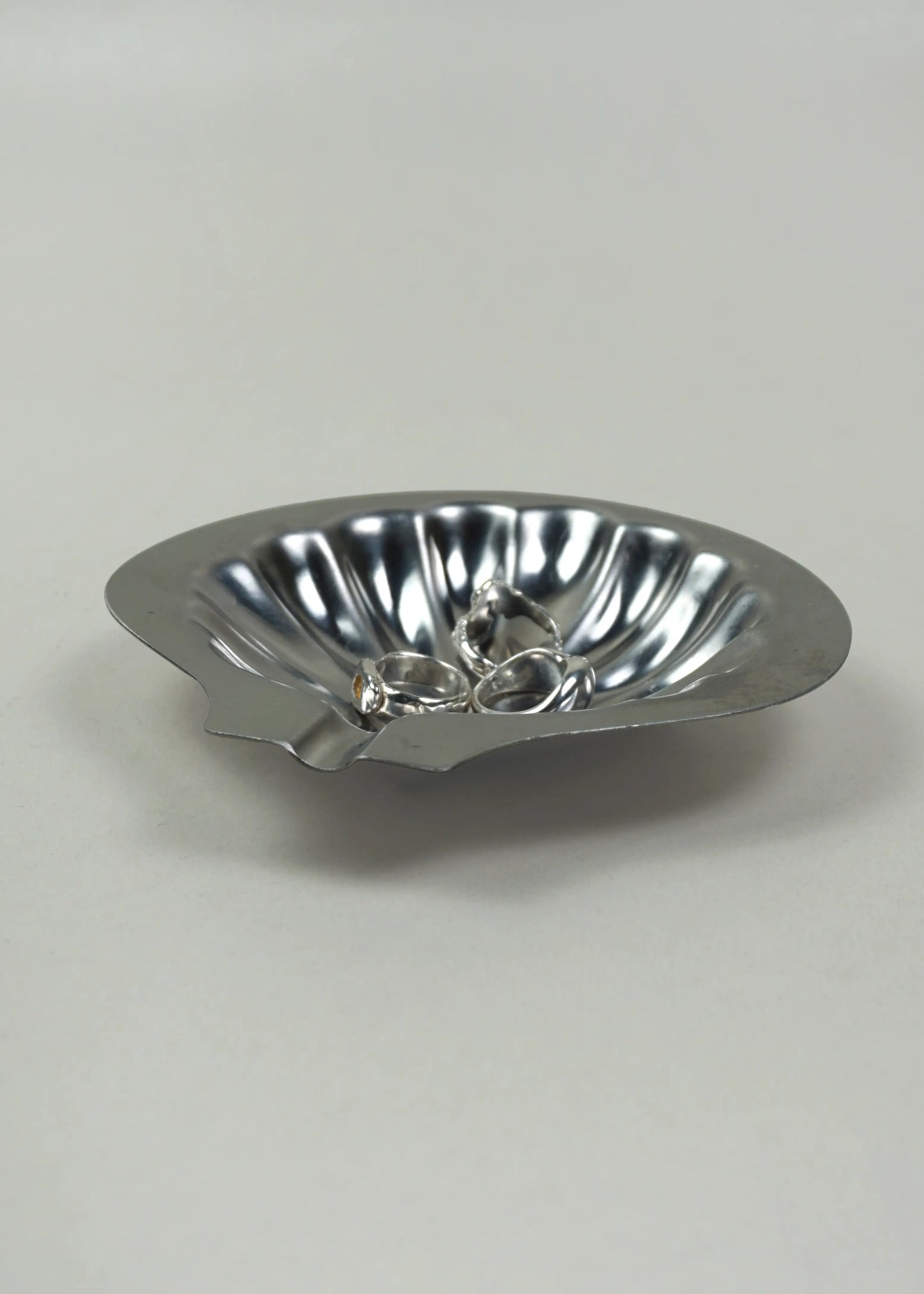 Vintage Shell-Shaped Metal Bowl