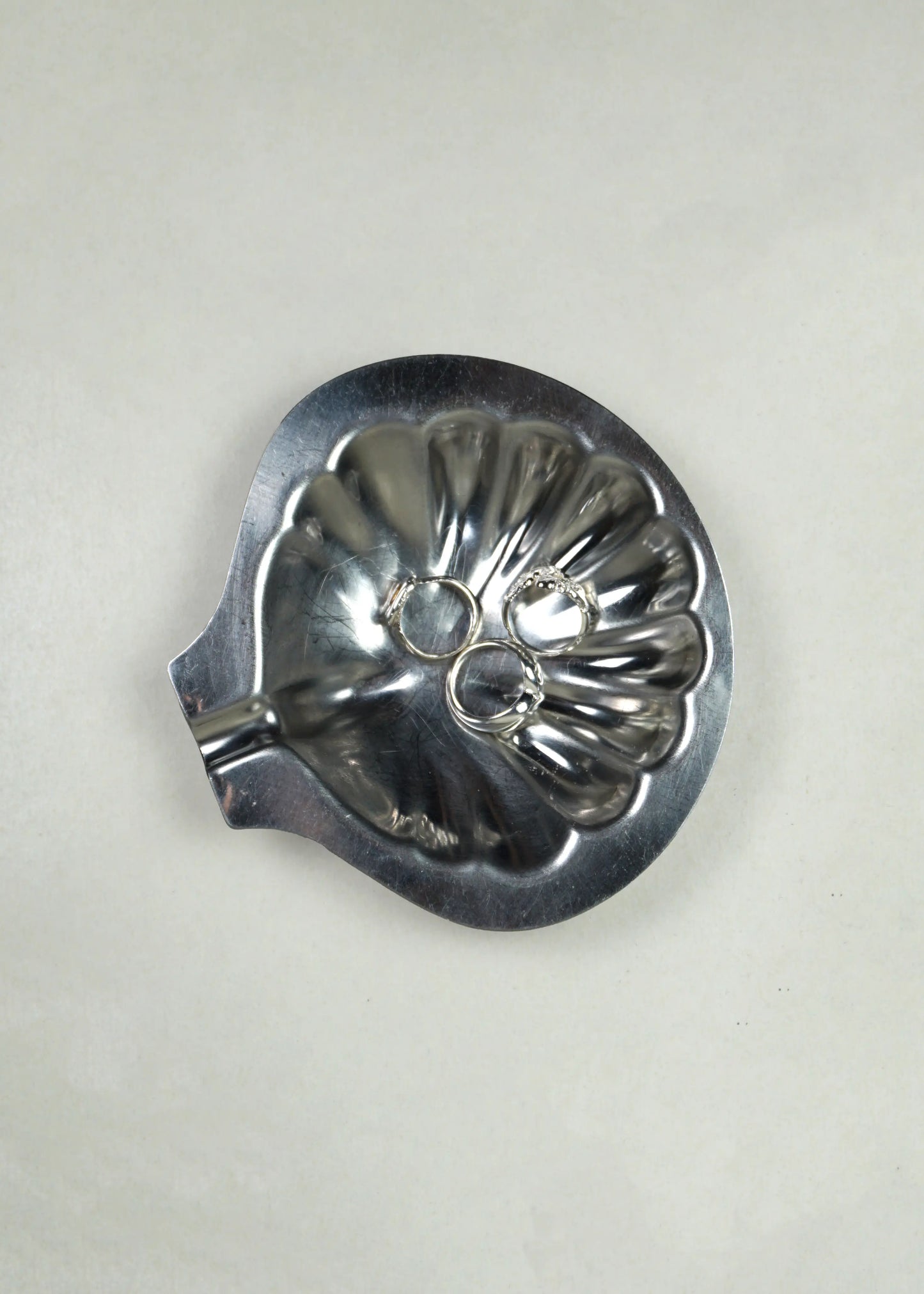 Vintage Shell-Shaped Metal Bowl