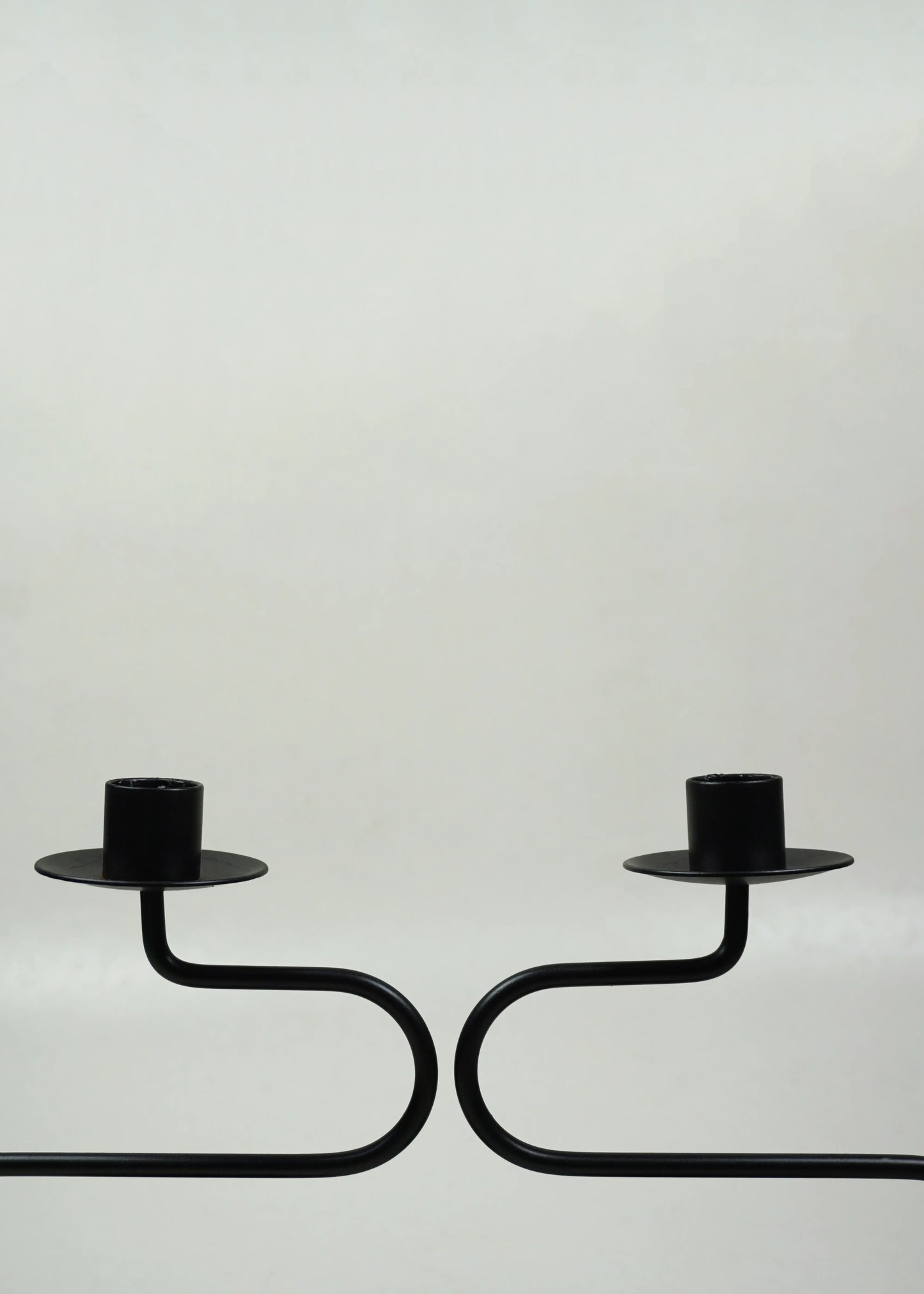 Vintage Sculptural Metal Candle Holders