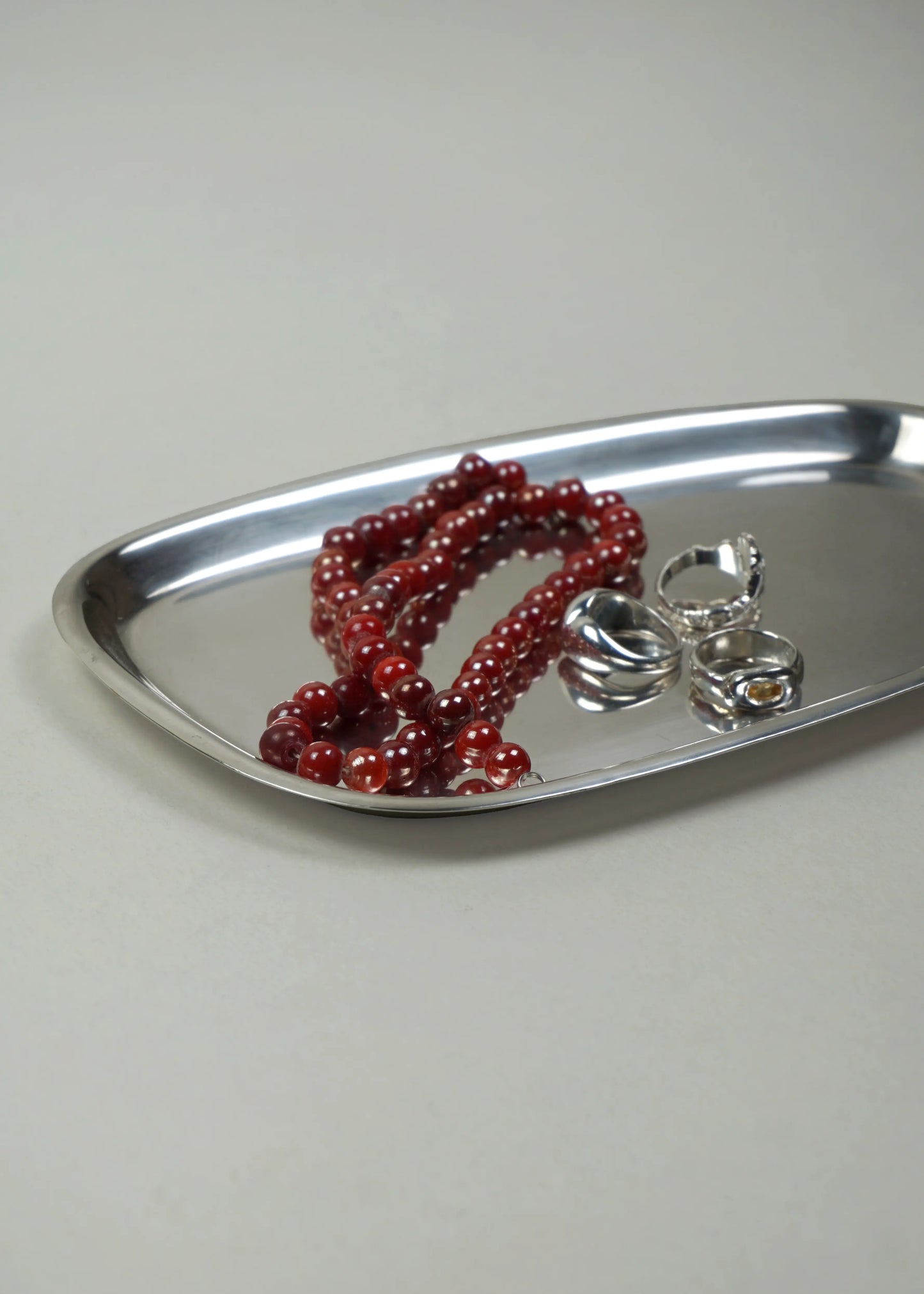 Vintage Asymmetrical Metallic Tray