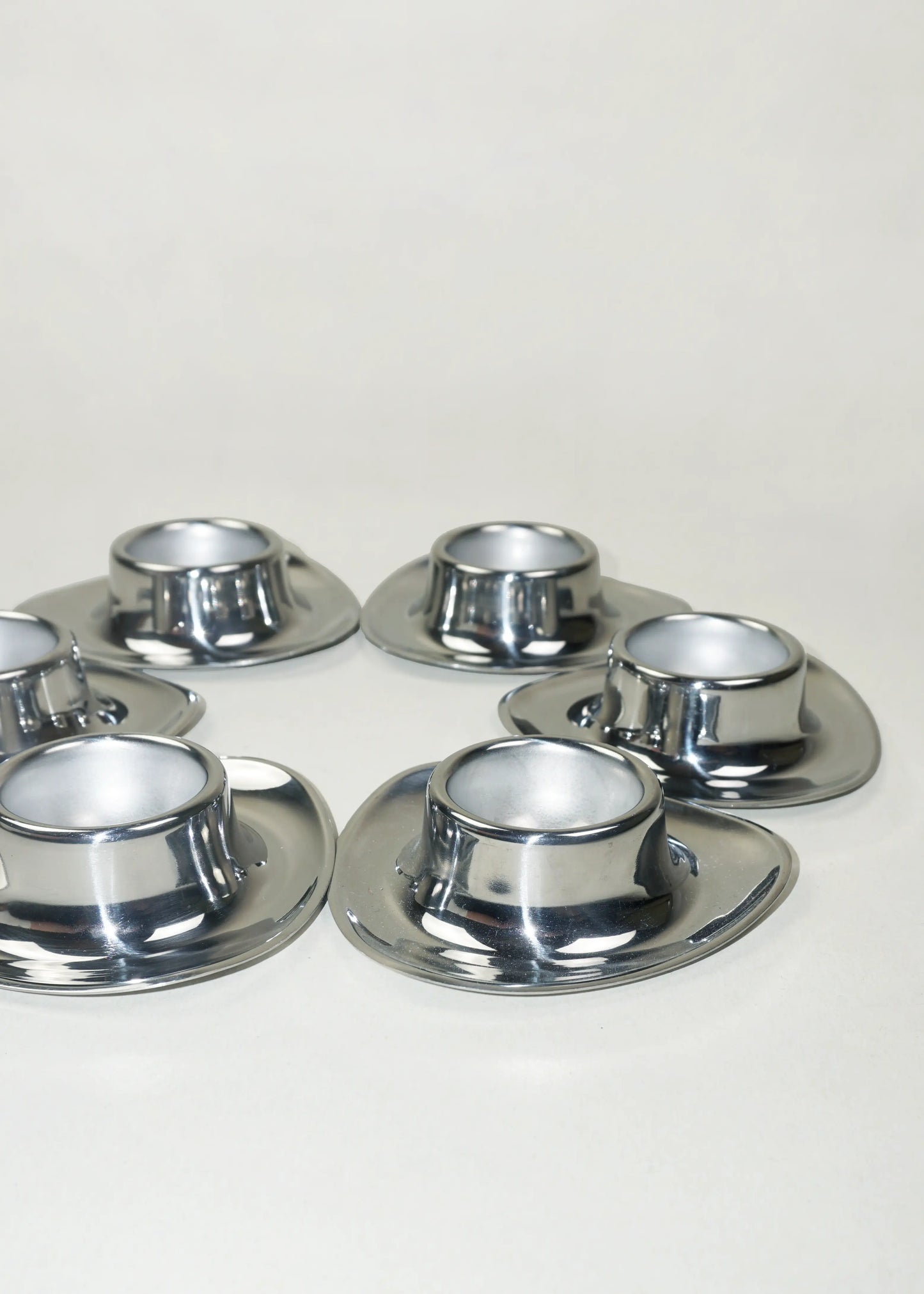 Set of 6 Stainless Steel Egg Cups