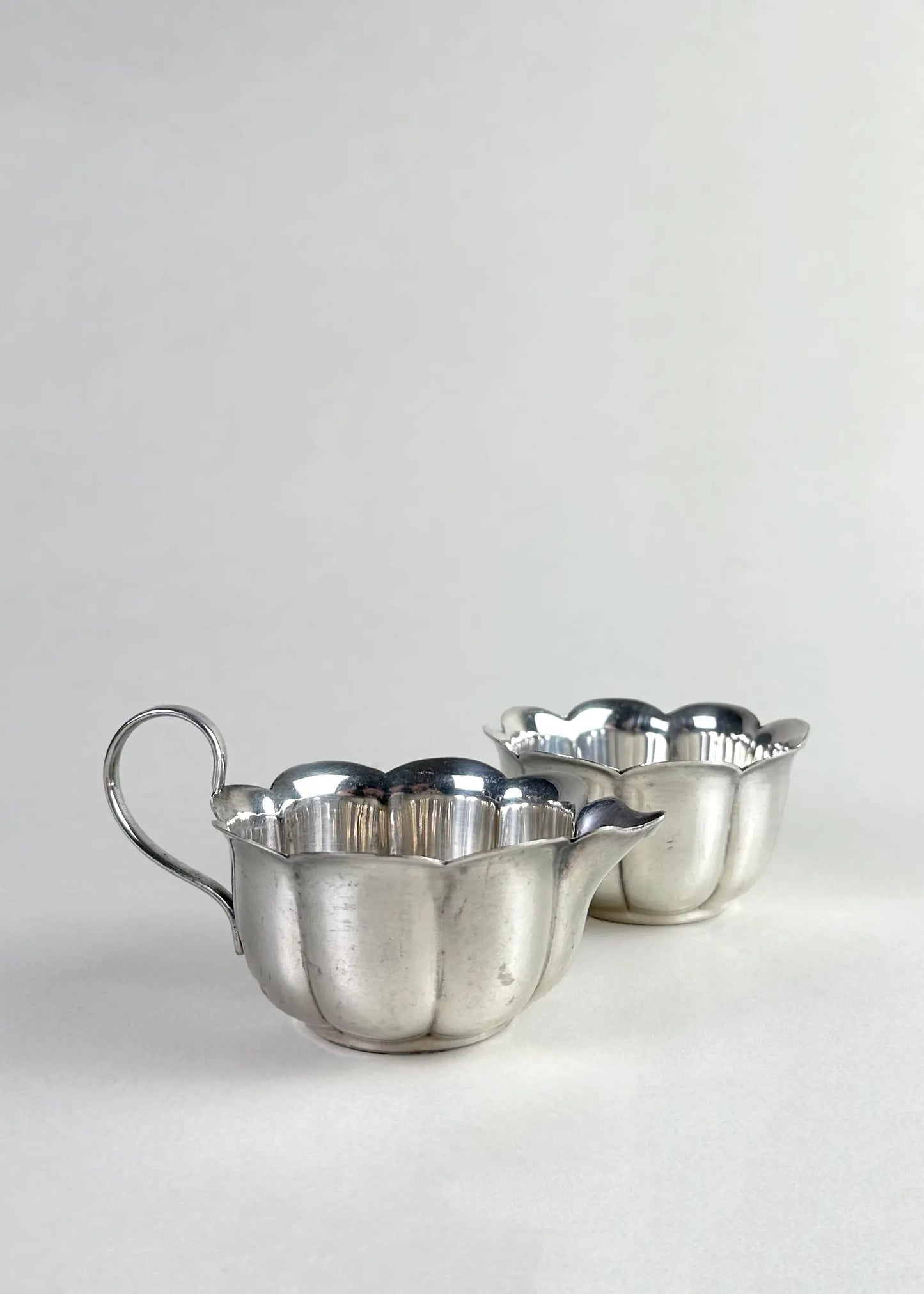 Vintage Silver-Plated Sugar & Creamer Set