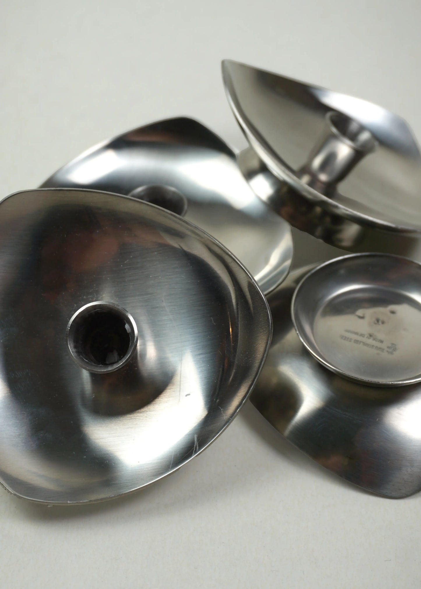 Stainless Steel Candle Holders - Set of 2
