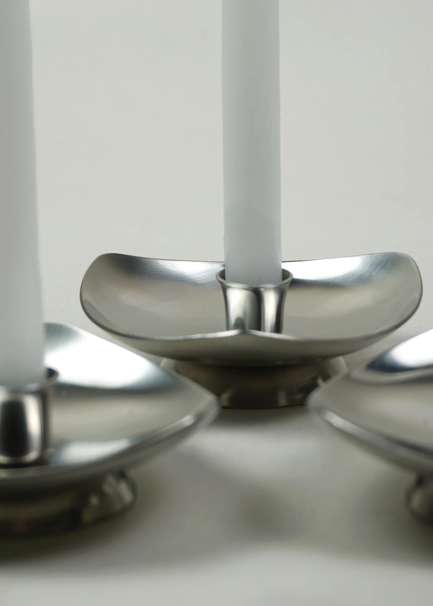 Stainless Steel Candle Holders - Set of 2