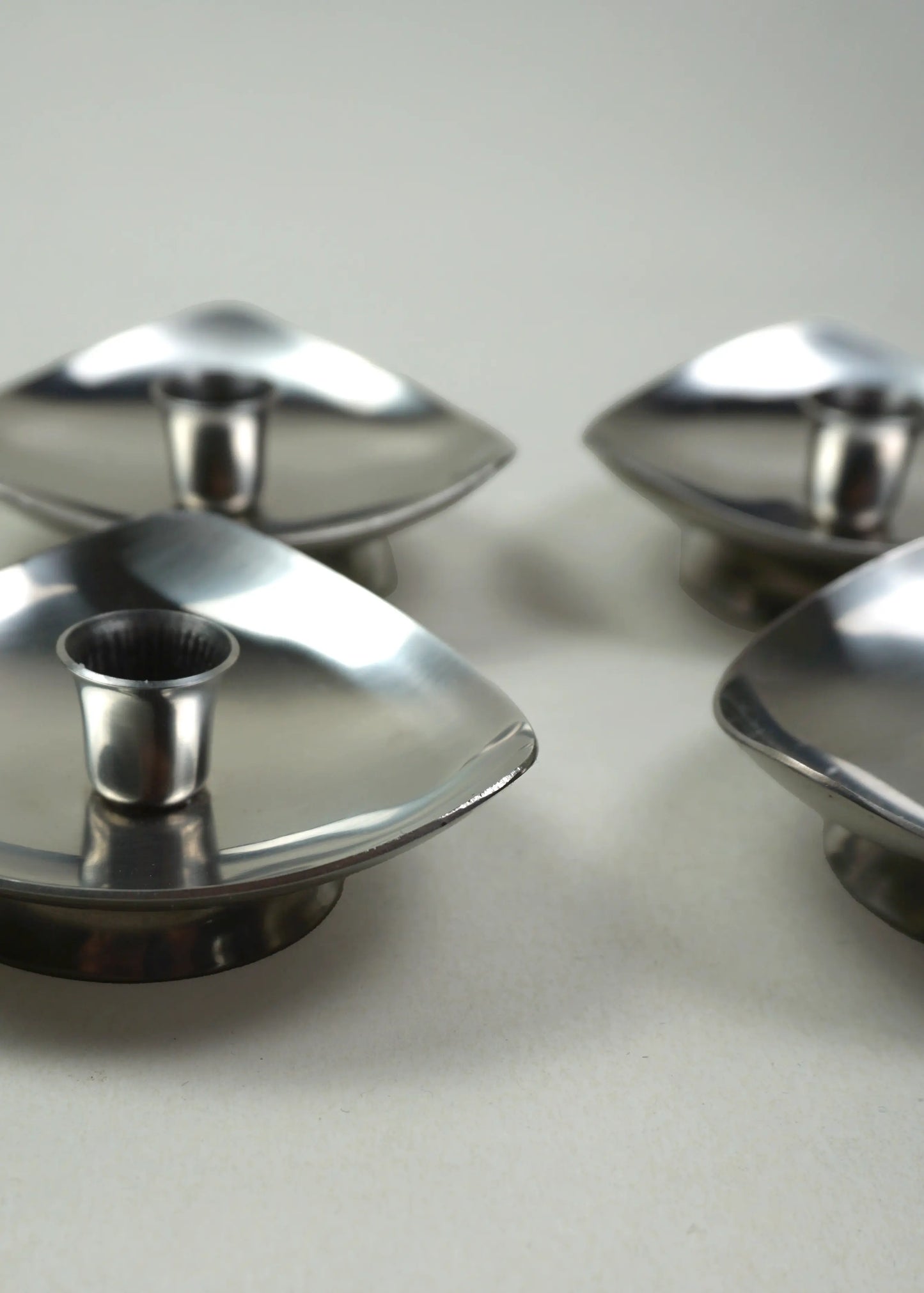 Stainless Steel Candle Holders - Set of 2