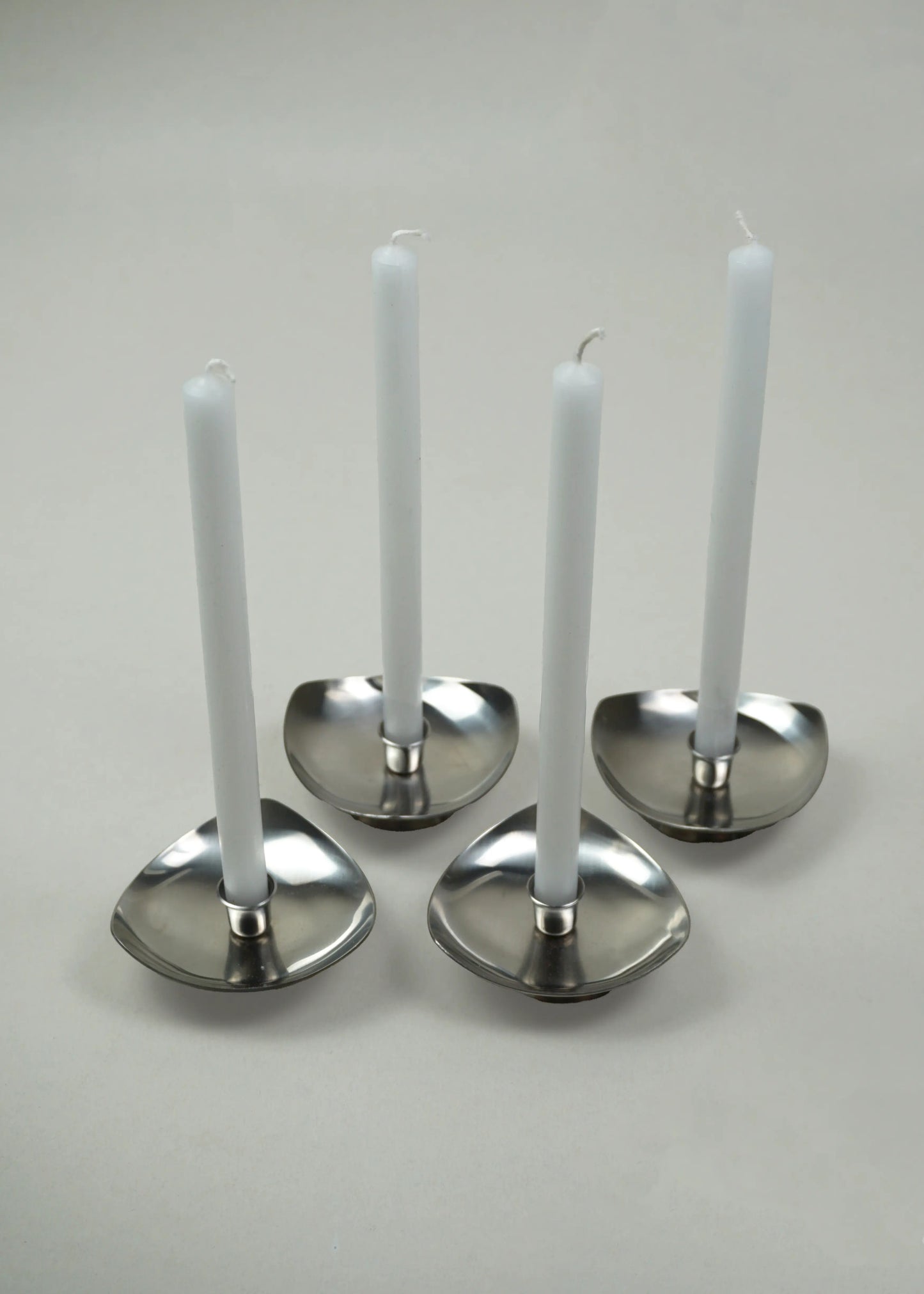 Stainless Steel Candle Holders - Set of 2