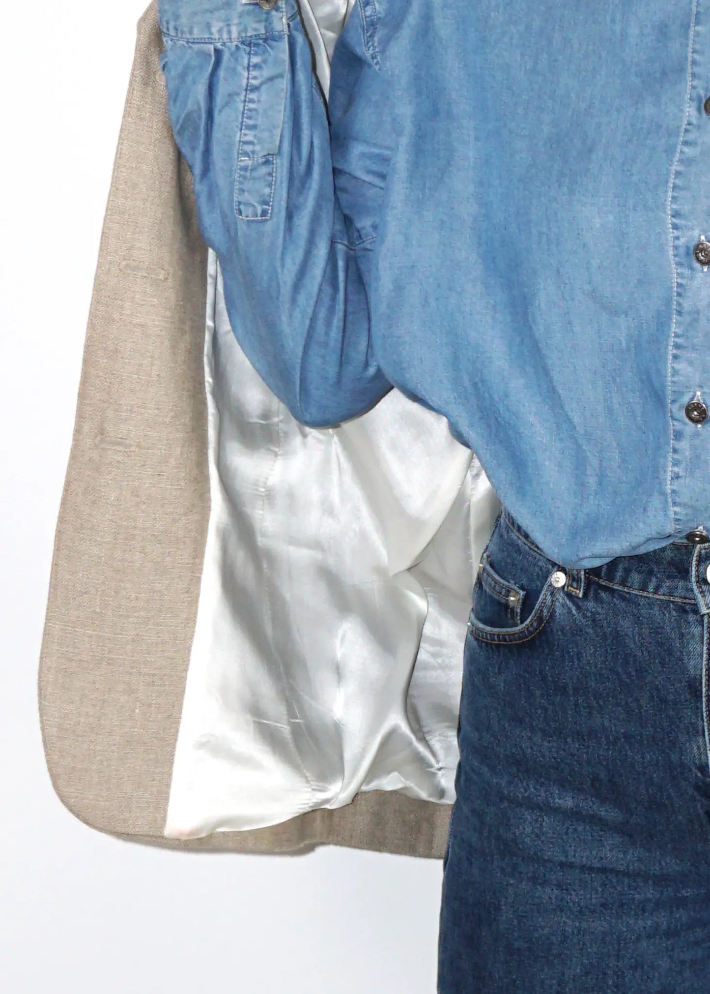 Vintage Oversized Linen Blazer