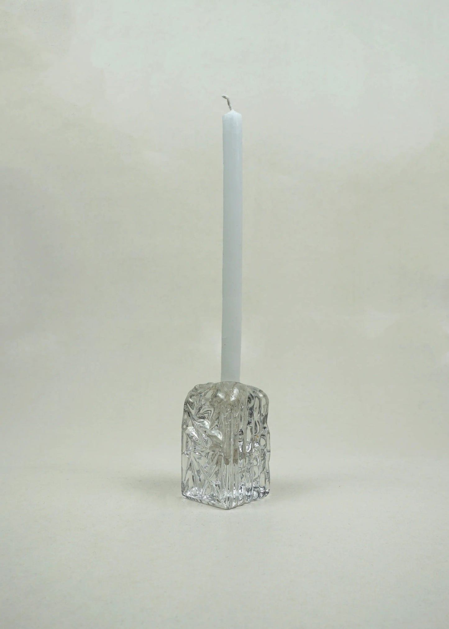Textured Glass Candle Holder
