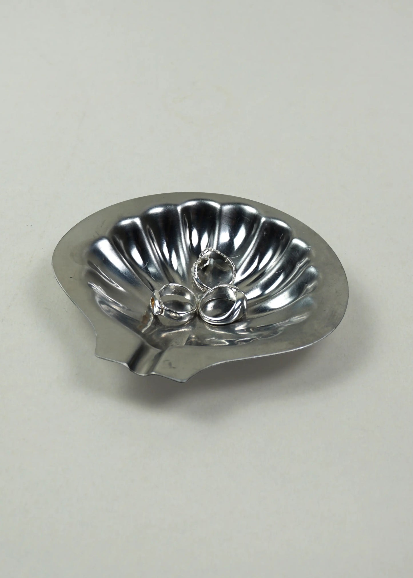 Vintage Shell-Shaped Metal Bowl