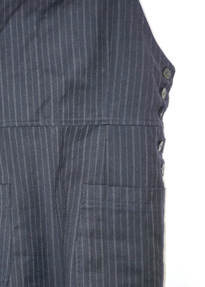 Vintage Stefanel Woolen Pinafore Dress in Pinstripe