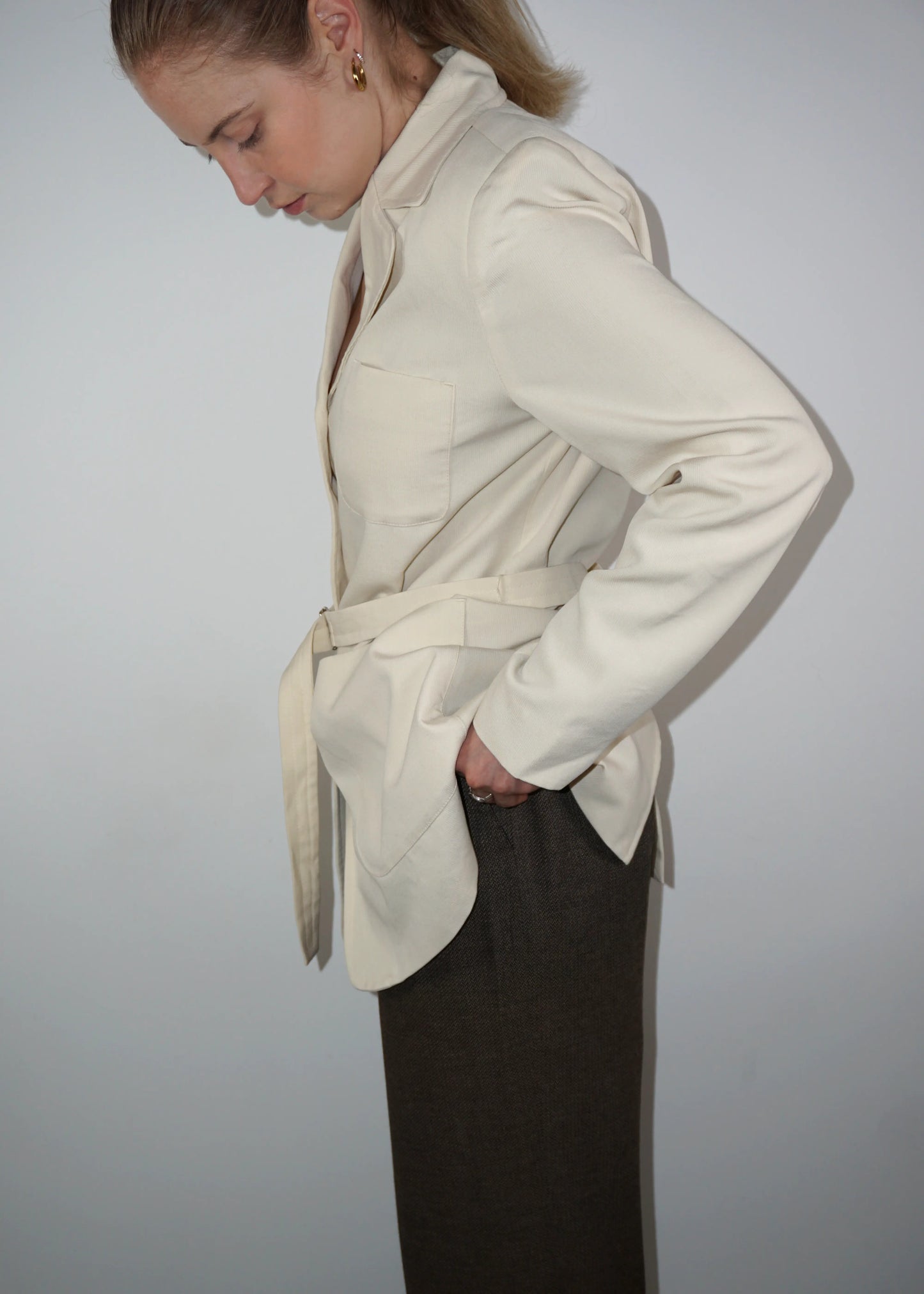 Minimalist Belted Blazer