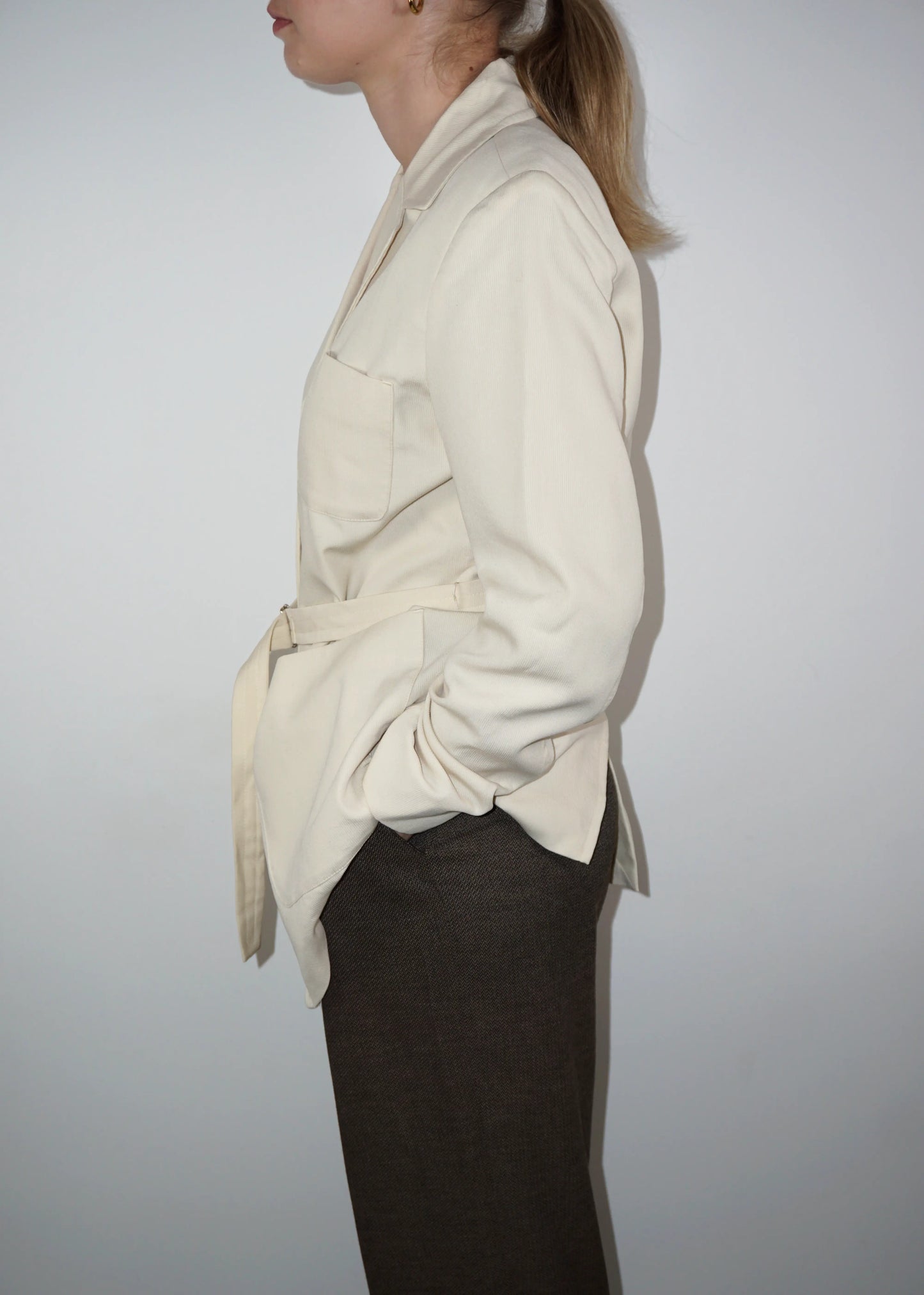 Minimalist Belted Blazer